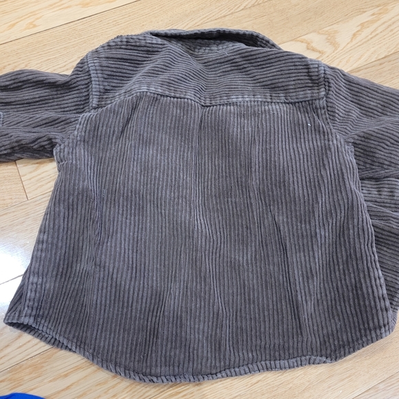 Vtg ROOTS corduroy button-up shacket toddler shirt - Picture 5 of 9